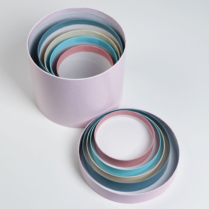 Набор коробок 5 в 1, упаковка подарочная, &laquo;Нежность&raquo;, 13 х 13,5‒19.5 х 23 см