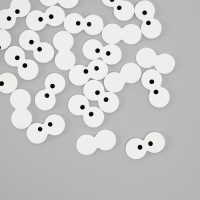 Декор для творчества кожзам "Глазки" набор 25 шт 2,3х1,2 см