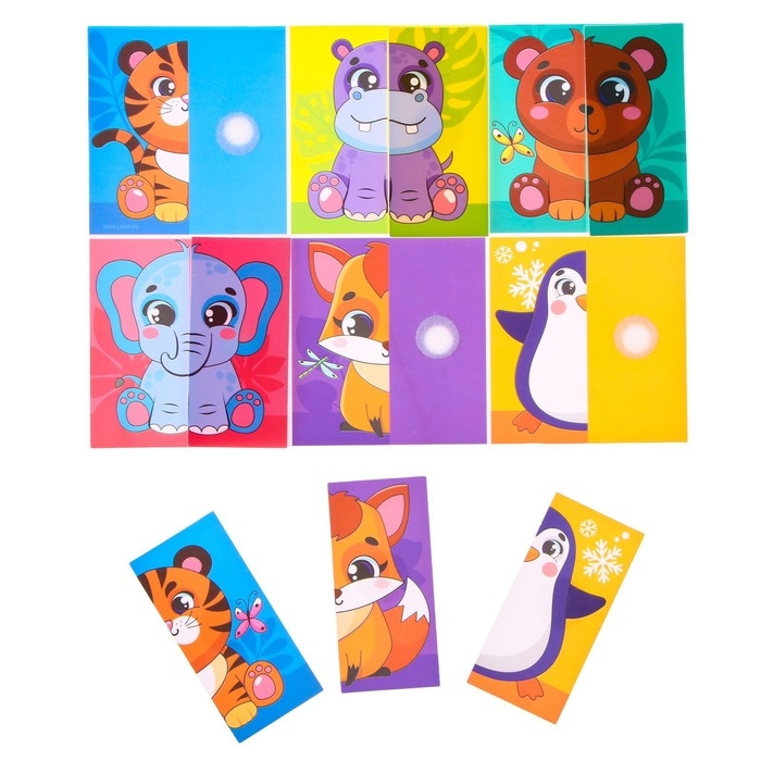 Развивающая игра на липучках &laquo;Найди половинку.Зоопарк&raquo;