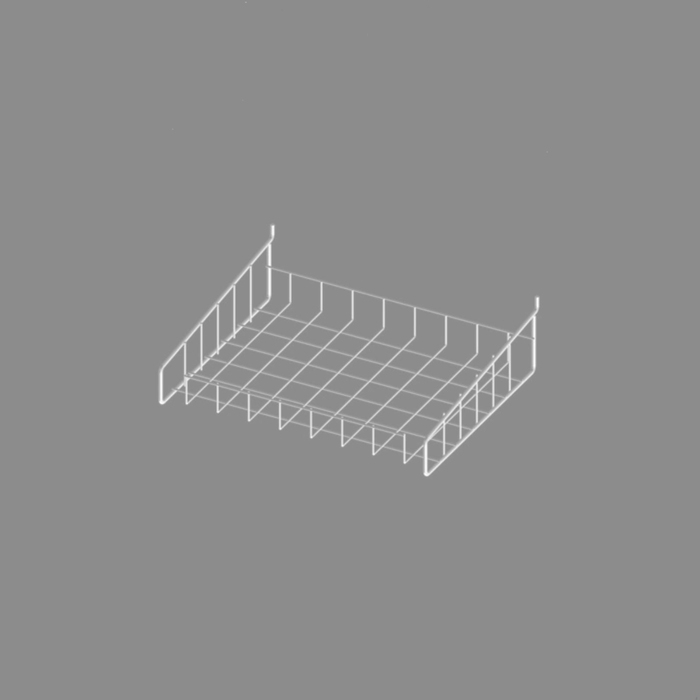 Полка прямая для металлической перфорированной панели, 42,5&times;35&times;12 см, цвет белый