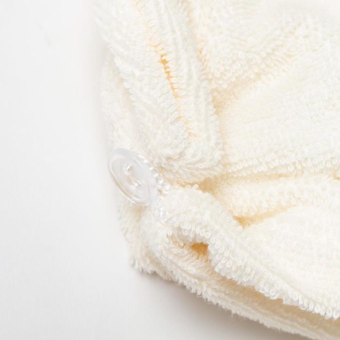 Набор для сауны &laquo;Экономь и Я&raquo; парео 68х150 см+чалма, цвет молочный, 340 г/м2