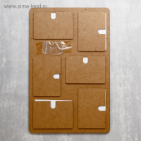 Фоторамка ХДФ "Наша семья" на 6 фото 10x15 см (пластиковый экран)