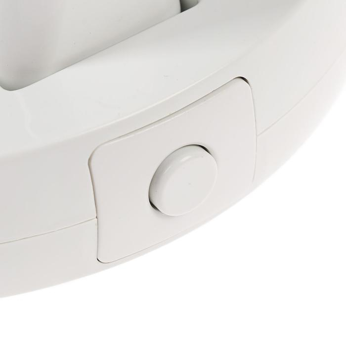 Зеркало Luazon KZ-09, подсветка, настольное, 30 &times; 16 &times; 16 см, увеличение х 10, USB, белое