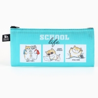 Пенал школьный текстильный &laquo;1 сентября: Котик в школе&raquo;, 20 х 8 см