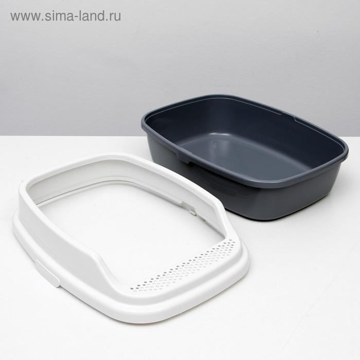 Туалет Туалет "Айша" М с бортом 53 х 39 х 21 см, серый