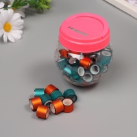 Клейкая лента пластик в банке "Глори. Оранж, морской" н-р 40 шт 1,2 см, дл.0,9 м 7х7х9 см Клейкая лента пластик в банке "Глори. Оранж, морской" н-р 40 шт 1,2 см, дл.0,9 м 7х7х9 см