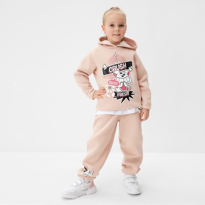 Брюки для девочки MINAKU: CRUSH, цвет розовый, рост 122 см