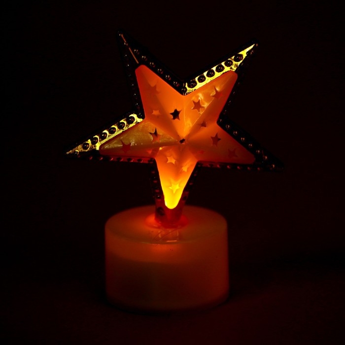 Свеча светодиодная &laquo;Звезда&raquo;, цвета МИКС