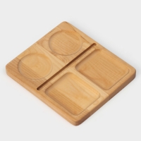 Блюдо для подачи Adelica, 20&times;18&times;1,8 см, пропитано маслом, берёза