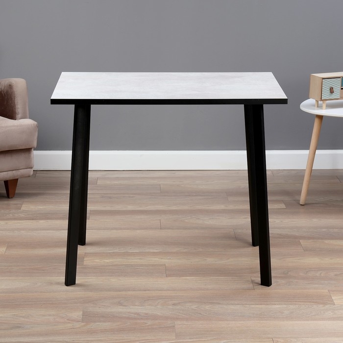 Стол обеденный МОДЕРН МИНИ LAKSI, 892х585х750, чёрный /цемент