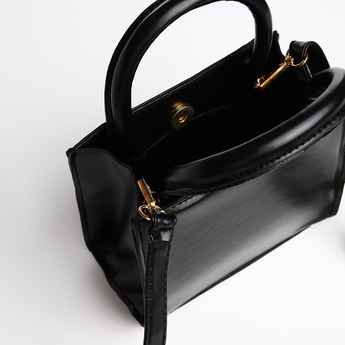 Сумка женская тоут на молнии, цвет чёрный Сумка женская тоут на молнии, цвет чёрный