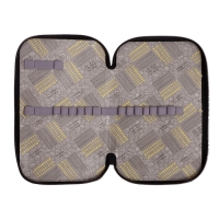 Пенал 3 секции, 125 х 205 х 55 мм, Calligrata 81П26/3 "Мяч", (объемный 3D-рисунок с эффектом металлика)ламинированный картон