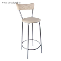 Стул барный с мягкой спинкой, Светло-бежевый Стул барный с мягкой спинкой, Светло-бежевый