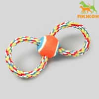 Игрушка канатная "Восьмерка с мячом посередине", 140-160 г, 24-30 см, микс цветов Игрушка канатная "Восьмерка с мячом посередине", 140-160 г, 24-30 см, микс цветов