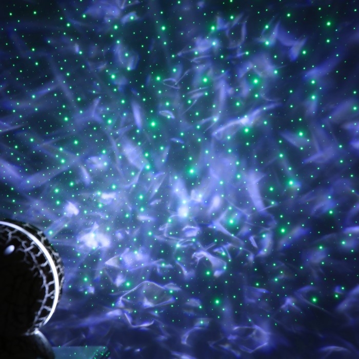 Световой прибор &laquo;Яйцо динозавра&raquo; 10 см, динамик, съёмная полусфера, свечение RGB, пульт ДУ, USB, белый