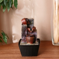 Фонтан "Кувшины маленькие" 12х12,5х20 см (с подсветкой, без шарика) Фонтан "Кувшины маленькие" 12х12,5х20 см (с подсветкой, без шарика)