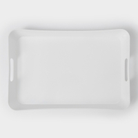 Поднос с ручками &laquo;Рондо&raquo;, 42,2&times;28,2&times;5,2 см, цвет белый