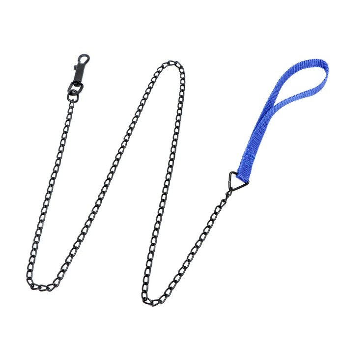 Поводок металлический, 120 см х 1,6 мм, черный