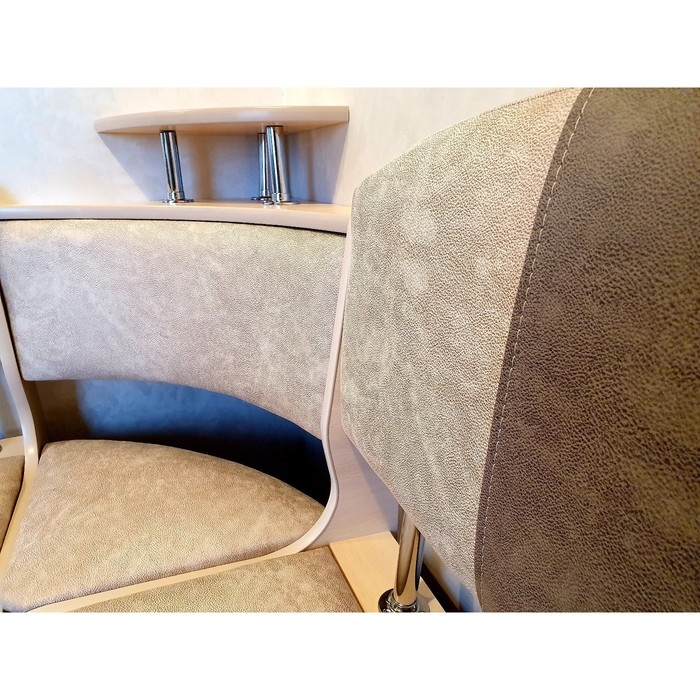 Кухонный уголок София-Катрин стандарт, 1500х1000х880, Мл. дуб/Эко замша бежевый/Графит Кухонный уголок София-Катрин стандарт, 1500х1000х880, Мл. дуб/Эко замша бежевый/Графит