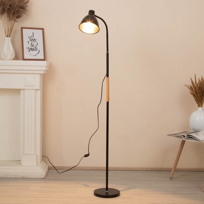 Торшер 19118/1BK E27 40Вт черный 23х159 см