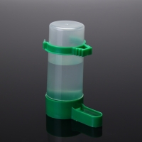 Поилка/кормушка для птиц 10,5 х 3,5 см, 90 мл, зелёная