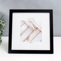 Фоторамка пластик МИРАМ 20х20 см, чёрный (пластиковый экран) Фоторамка пластик МИРАМ 20х20 см, чёрный (пластиковый экран)