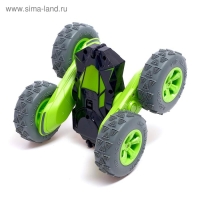 Машина-перевёртыш радиоуправляемая &laquo;Трюкач&raquo;, работает от аккумулятора, цвет зелёный