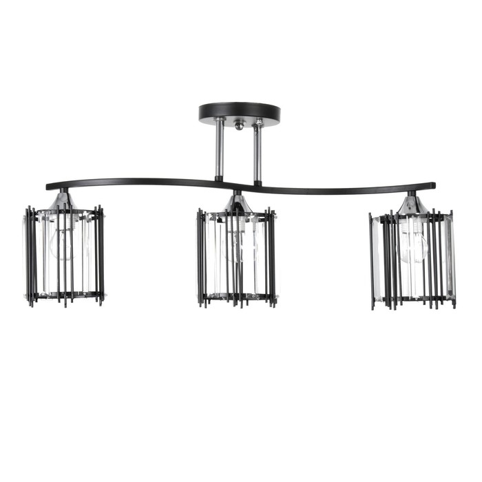 Люстра "Астрила" 3хЕ27 40Вт черный 61,5х12х28,5см BayerLux