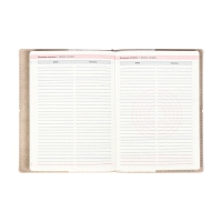 Ежедневник датир 2025г А6+ 176л ESCALADA, мяг обл, иск кожа, тис ф, кр бл 70г/м2, бежевый Ежедневник датир 2025г А6+ 176л ESCALADA, мяг обл, иск кожа, тис ф, кр бл 70г/м2, бежевый