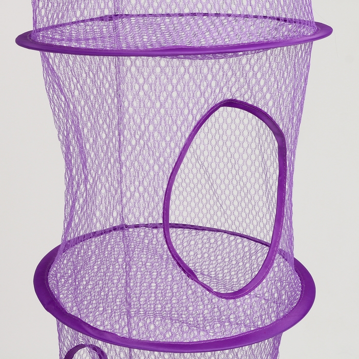 Корзина подвесная для игрушек, 3 секции, 27 &times; 27 &times; 70 см, МИКС