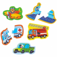 Мягкий пазл для малышей &laquo;Транспорт&raquo;, 5 пазлов, Крошка Я