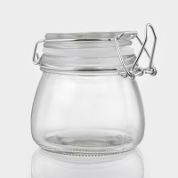 Банка стеклянная для хранения сыпучих продуктов &laquo;Оптима&raquo;, 100 мл, 9&times;7,2&times;7,5 см, с бугельным замком