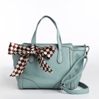 Сумка женская тоут на молнии, цвет бирюзовый