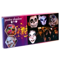 Аквагрим профессиональный для лица и тела, 6 цветов, с кисточкой