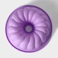 Форма для выпечки Доляна «Немецкий кекс. Завиток», силикон, d=20 см, внутренний d=18,5 см, цвет сиреневый Форма для выпечки Доляна «Немецкий кекс. Завиток», силикон, d=20 см, внутренний d=18,5 см, цвет сиреневый