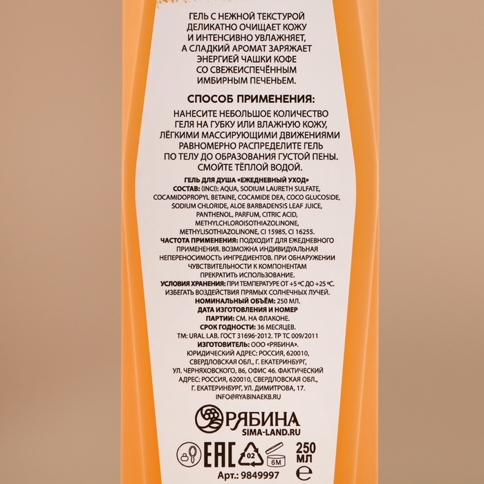 Гель для душа, 250 мл, аромат имбирного печенья, Новый Год Гель для душа, 250 мл, аромат имбирного печенья, Новый Год