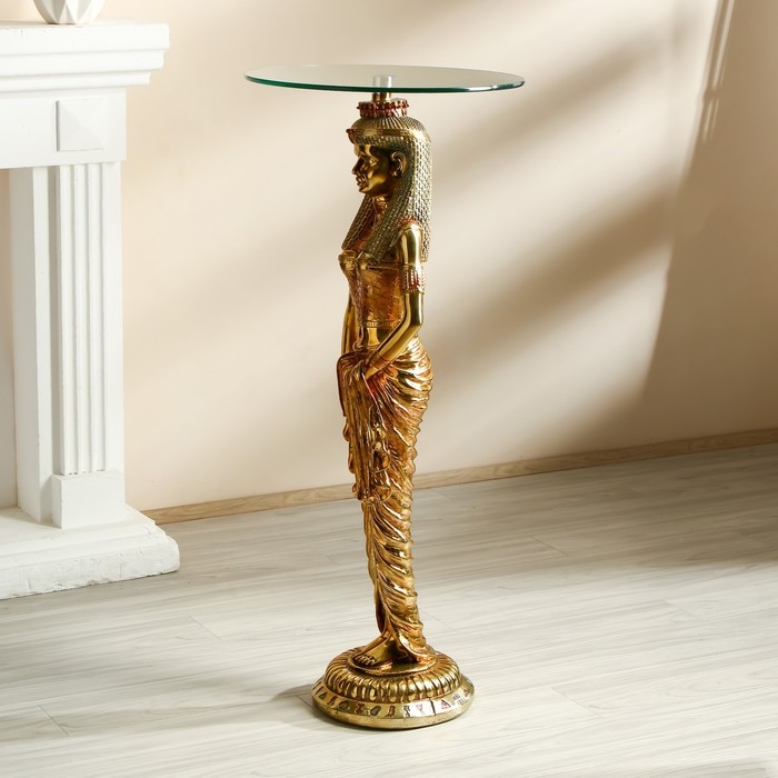 Стол декоративный "Клеопатра" золото 45х45х103 см