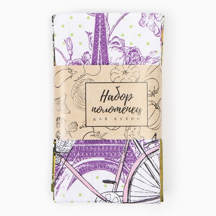 Набор полотенец кух. Доляна Набор полотенец кух. Доляна "Прованс" 35х60см-4шт, 100% хл