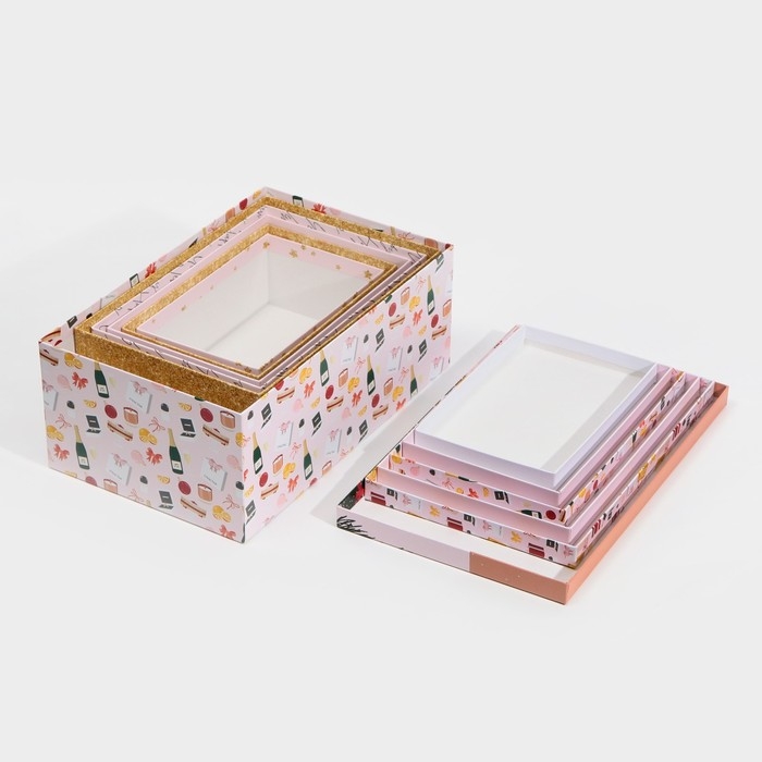 Набор подарочных коробок 6 в 1 &laquo;Happy New year&raquo;, 20 х 12.5 х 7.5 ‒ 32.5 х 20 х 12.5 см, Новый год