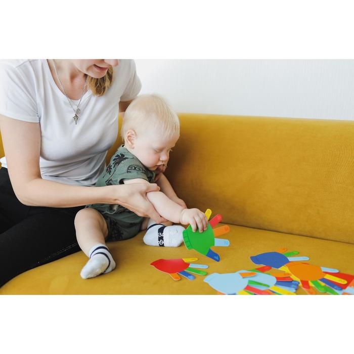 Развивающий игровой набор «Ладошки» 12 карточек+Задания, Крошка Я Развивающий игровой набор «Ладошки» 12 карточек+Задания, Крошка Я