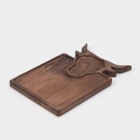 Доска для подачи блюд Wild Kitchen &laquo;Бык&raquo;, 34,5&times;21,5&times;2,5 см, тёмный бук
