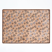 Коврик для отдыха животных, двусторонний (флис+ротанг), 86 х 60 см, бежевый Коврик для отдыха животных, двусторонний (флис+ротанг), 86 х 60 см, бежевый