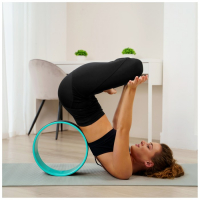 Йога-колесо Sangh «Лотос», 33×13 см, цвет мятный/чёрный Йога-колесо Sangh «Лотос», 33×13 см, цвет мятный/чёрный
