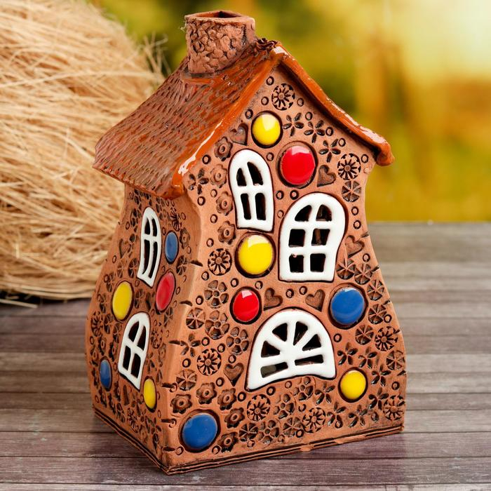 Аромалампа Домик &laquo;Карусель&raquo;, 14 см, ручная работа, микс