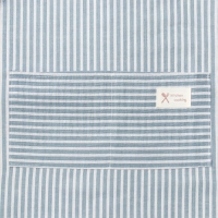 Фартук Доляна с карманом, цв.синий, 70*65&plusmn;4см, 100% хл, рогожка