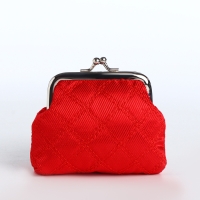 Кошелёк женский на фермуаре, цвет красный