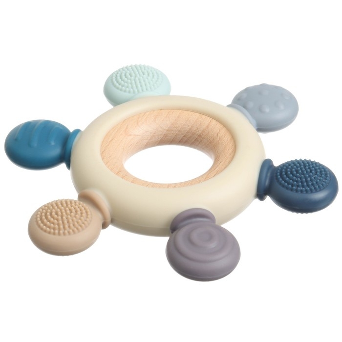 Прорезыватель силиконовый &laquo;Массажер&raquo;, цвет серый, фиолетовый, Mum&Baby