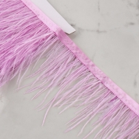 Тесьма с перьями страуса, 8-10 см, 5 &plusmn; 0,5 м, цвет сиреневый