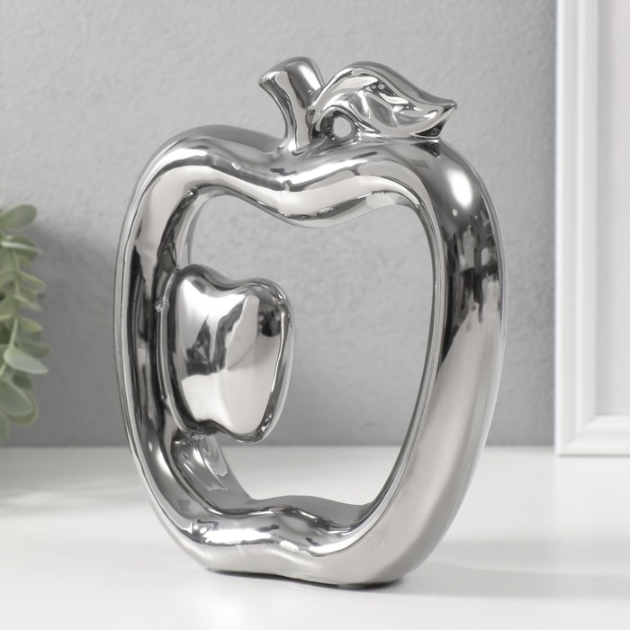 Сувенир керамика Сувенир керамика "Абстракция. Яблоки" серебро 17х5,5х20,5 см