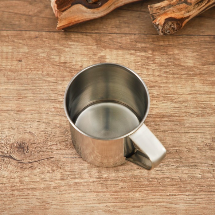 Кружка из нержавеющей стали Доляна &laquo;Индия&raquo;, 330 мл, d=7,8 см